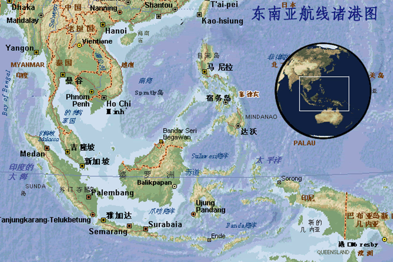 东南亚航线主要港口